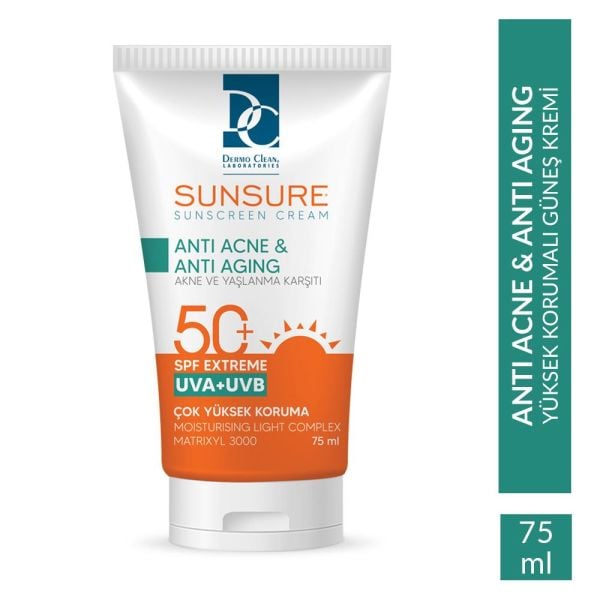 SUNSURE ANTİ AKNELİ CİLT GÜNEŞ KREMİ SERİSİ 75 ML
