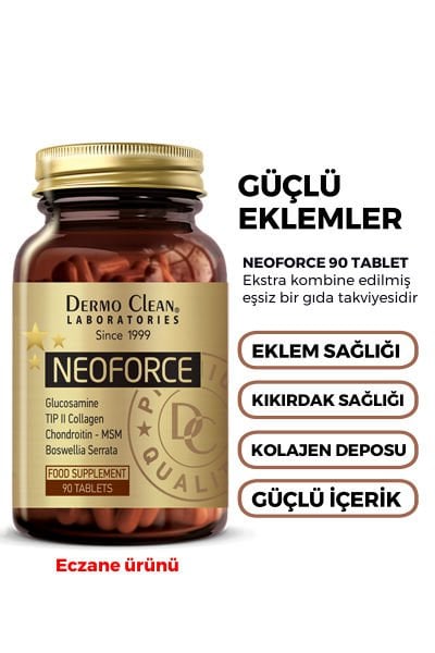 NEOFORCE GLUCOSAMİNE, CHONOROİTİN MSM, TİP 2 COLLAGEN, HYALURONİC ACİD 90 TABLET