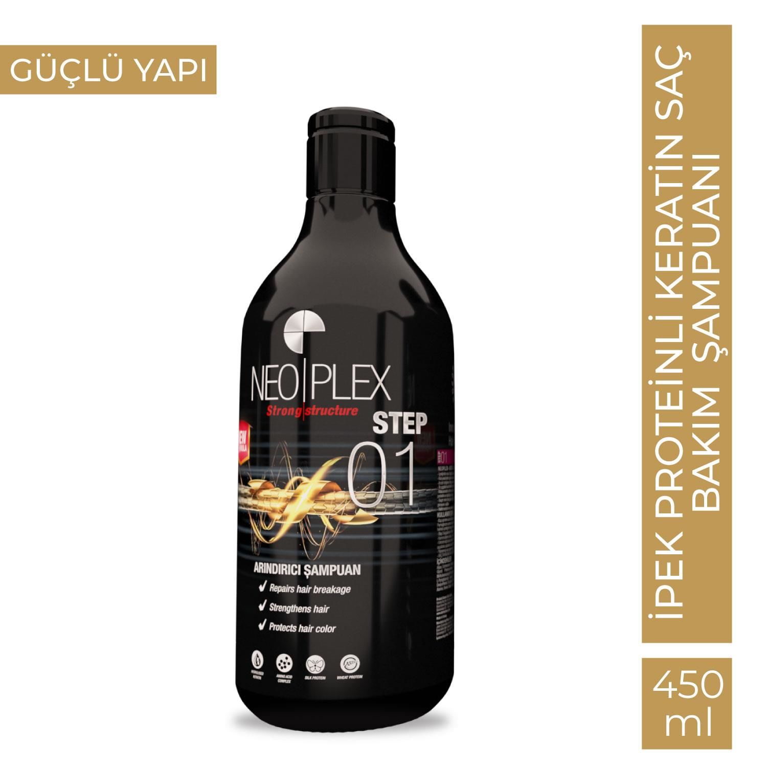 NEOPLEX KERATİN İPEK PROTEİNLİ SAÇ BOTOX ŞAMPUANI (STEP-1) - 450 ML