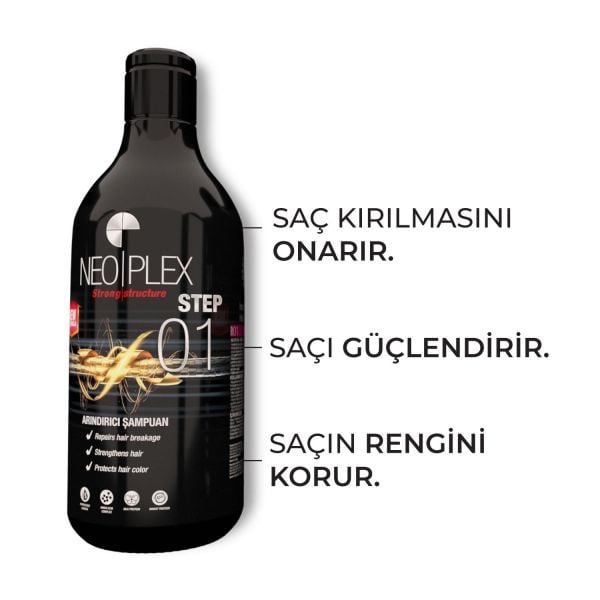 NEOPLEX KERATİN İPEK PROTEİNLİ SAÇ BOTOX ŞAMPUANI (STEP-1) - 450 ML