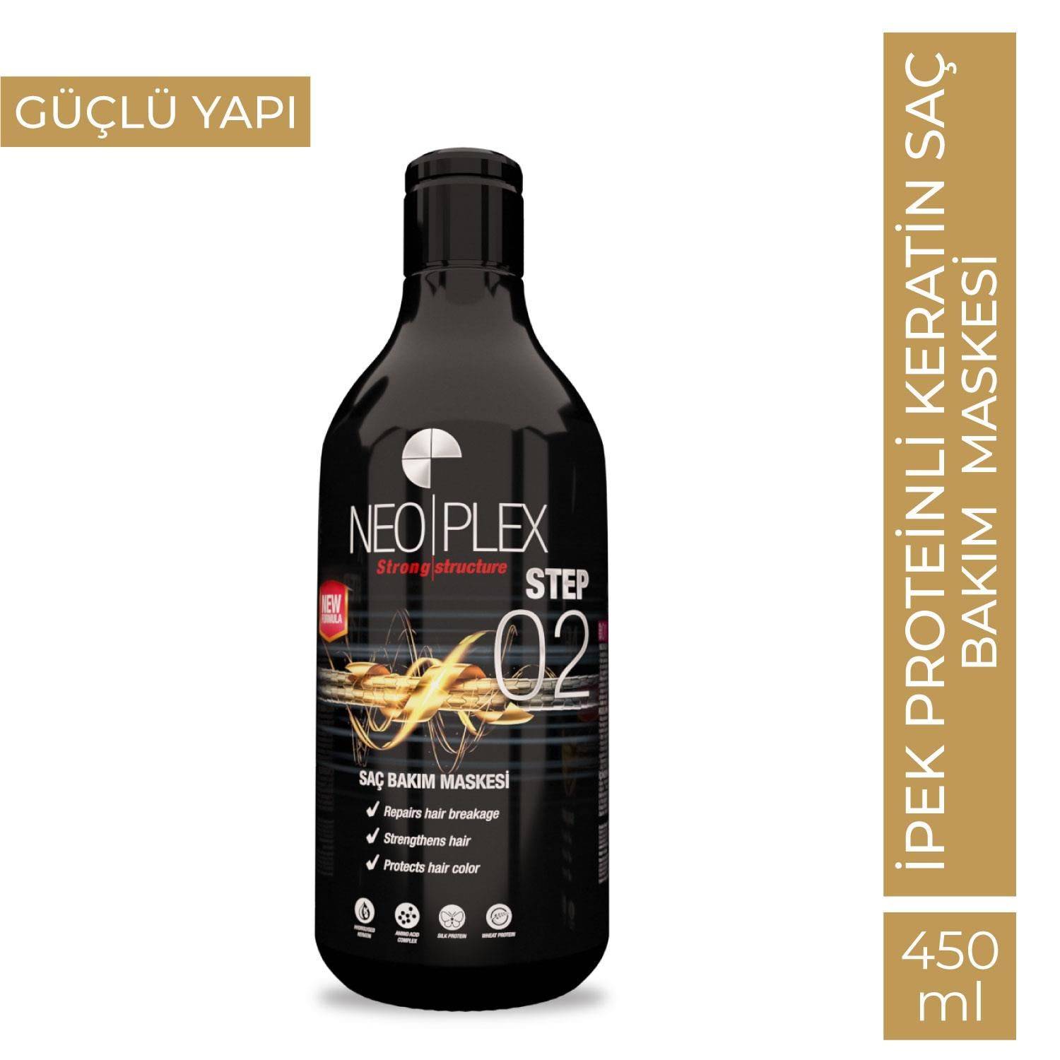 NEOPLEX KERATİN İPEK PROTEİNLİ SAÇ BOTOX MASKESİ (STEP-2) - 450 ML