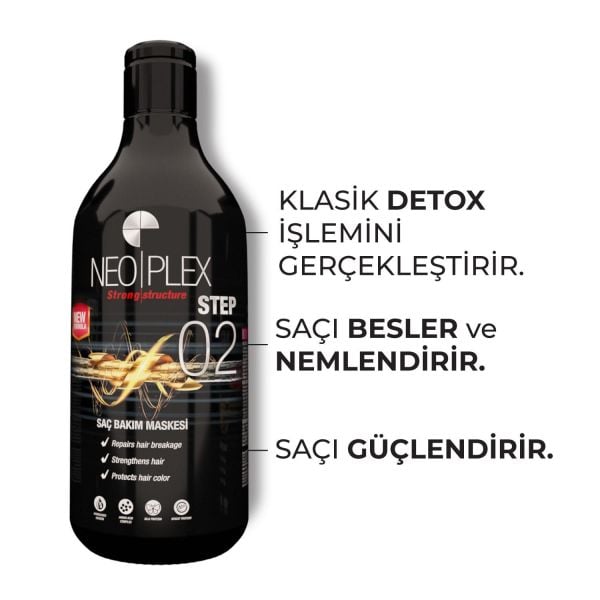 NEOPLEX KERATİN İPEK PROTEİNLİ SAÇ BOTOX MASKESİ (STEP-2) - 450 ML