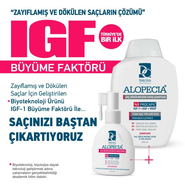 ALOPECİA KADIN PROCAPİL VE IGF İÇERİKLİ SERUM VE ŞAMPUAN SETİ