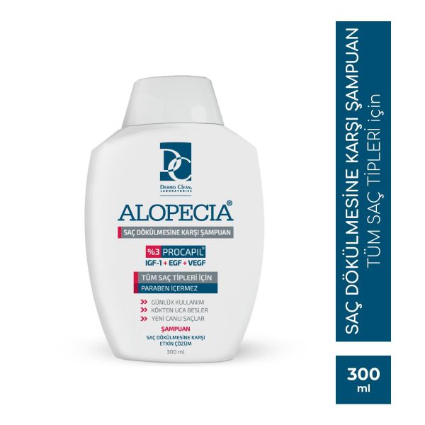 ALOPECİA PROCAPİL VE IGF İÇERİKLİ SAÇ DÖKÜLMESİNE KARŞI ŞAMPUAN 300 ML