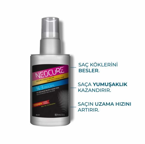 DERMO CLEAN NEOCURE SAÇ EKİMİ SONRASI DERMAL SPREY(SERUM) 60 ML