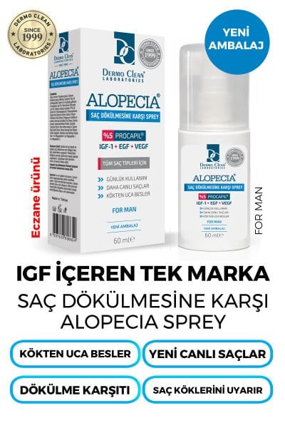 ALOPECİA ERKEK PROCAPİL VE IGF İÇERİKLİ SERUM VE ŞAMPUAN SETİ
