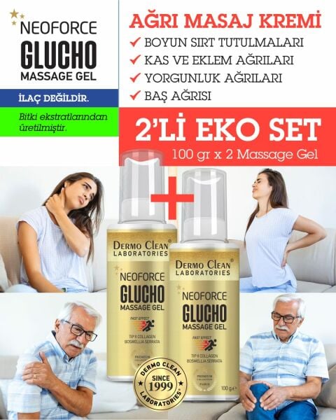DERMO CLEAN PREMİUM COLLECTİON NEOFORCE GLUCHO JEL 100 ML 2'Lİ EKO SET