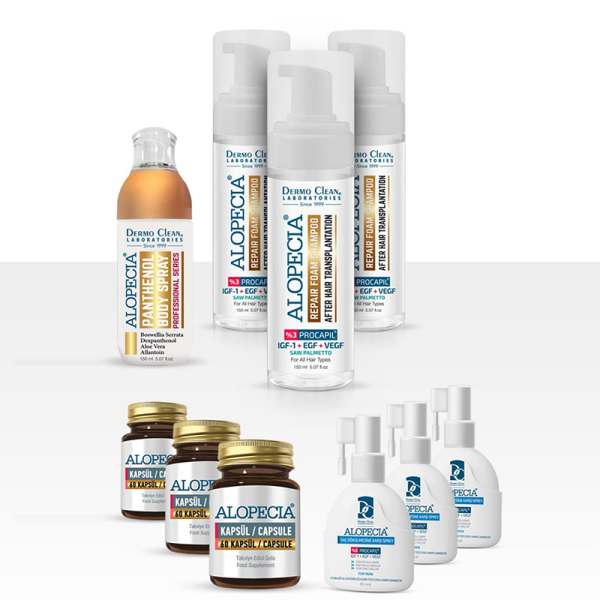 SAÇ EKİMİ SONRASI 3 AYLIK ALOPECİA SAÇ GÜÇLENDİRME SETİ