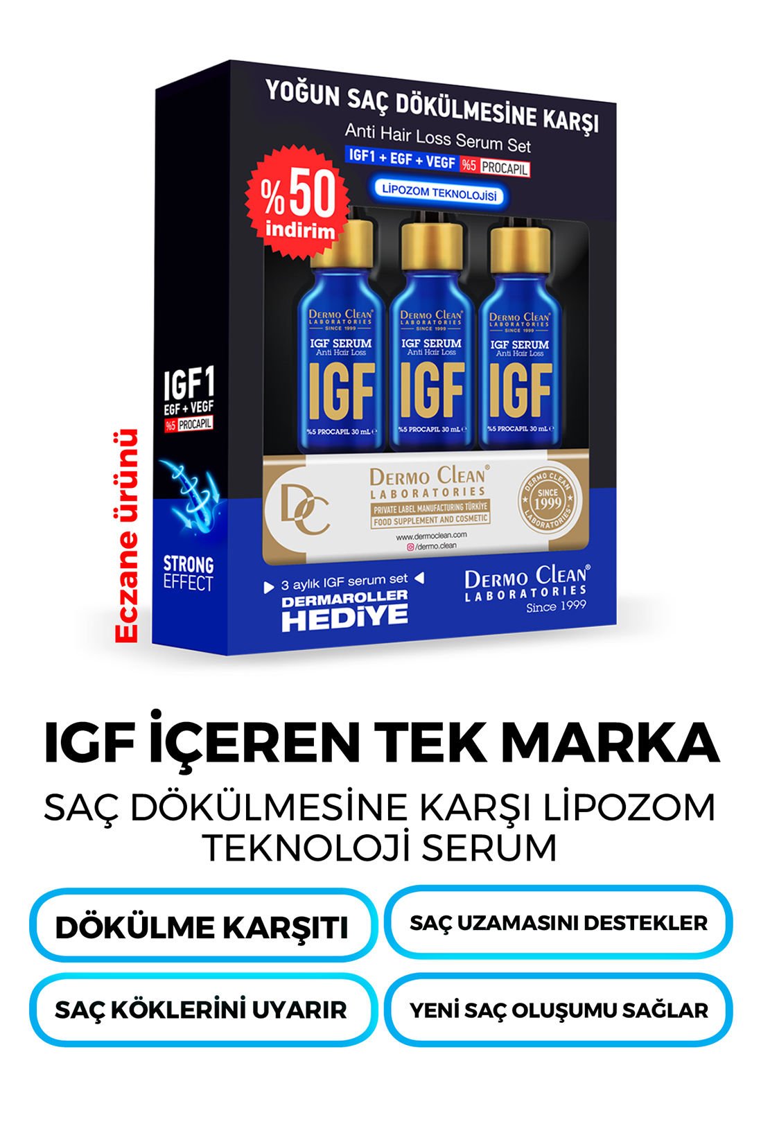 ALOPECIA IGF SERUM 3'LÜ SET EKONOMİK PAKET