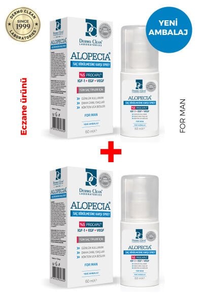 ALOPECİA PROCAPİL VE IGF İÇERİKLİ ERKEK SAÇ SPREY (SERUM) 60 ML - 2'Lİ SET