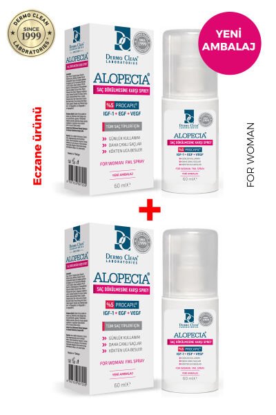 ALOPECİA PROCAPİL VE IGF İÇERİKLİ KADIN SAÇ SPREY (SERUM) 60 ML - 2'Lİ SET