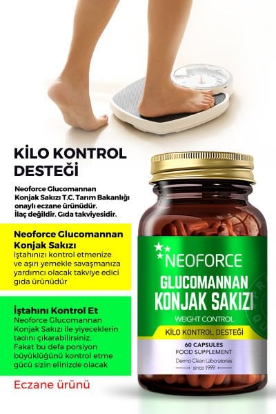NEOFORCE GLUCOMANNAN KONJAK SAKIZI 60 KAPSUL