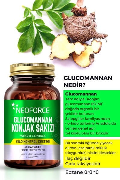 NEOFORCE GLUCOMANNAN KONJAK SAKIZI 60 KAPSUL