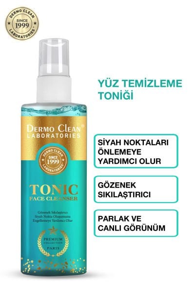 DERMO CLEAN PREMİUM COLLECTİON FACE CLEANSER TONİC (YÜZ TEMİZLEME TONİK) 200 ML