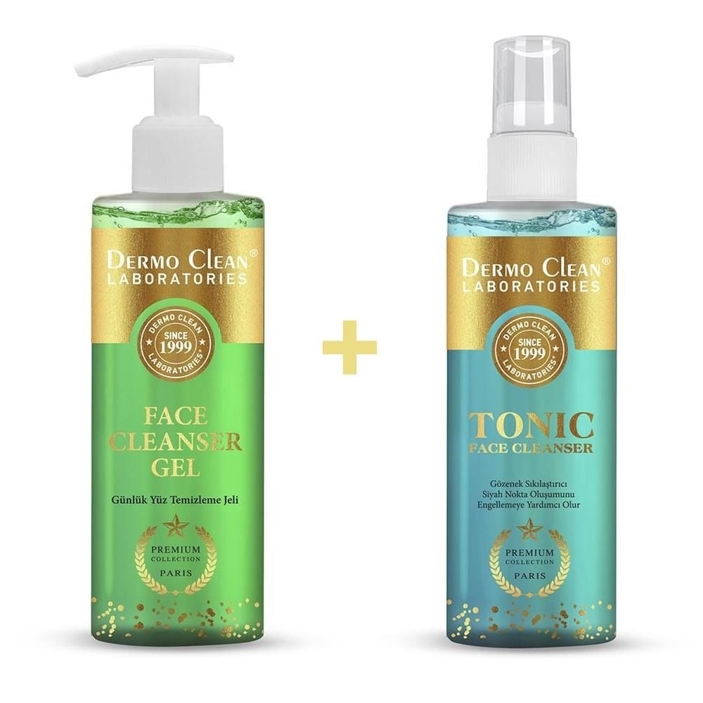 DERMO CLEAN PREMİUM COLLECTİON YÜZ TEMİZLEME JELİ + TONİC 200 ML