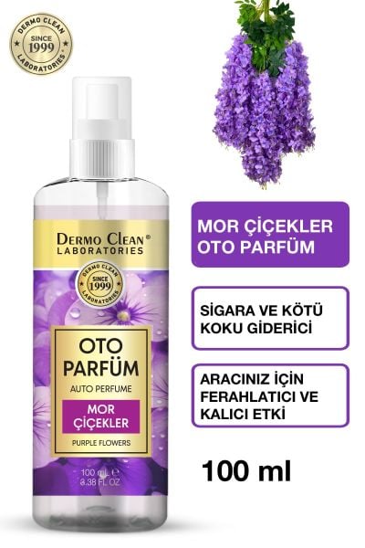 DERMO CLEAN ÇİÇEK ÖZLÜ MOR ÇİÇEK KOKULU OTO PARFÜM 100 ML