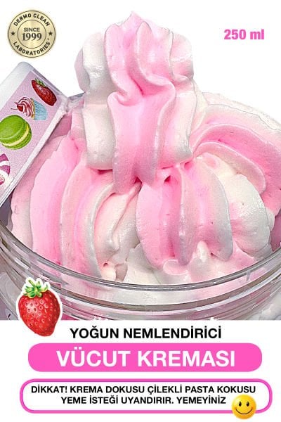 OSMO YOĞUN NEMLENDİRİCİ ÇİLEK ÖZLÜ VÜCUT KREMASI 250 ML + OSMO  TÜM VÜCUT İÇİN KİNETİK PEELİNG BANYO TUZU 250 ML