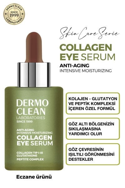DERMO CLEAN ANTI AGING COLLAGEN EYE SERUM 30 ML + EYEVİSİON GÖZ ALTI MORLUK KREMİ 30 ML