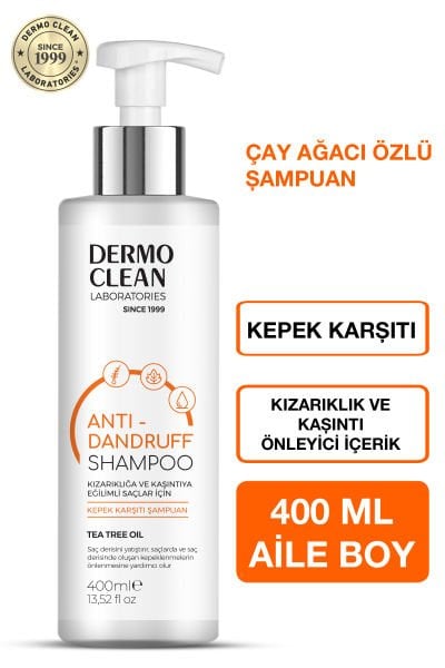 DERMO CLEAN ÇAY AĞACI YAĞI ÖZLÜ, KEPEK KARŞITI ŞAMPUAN 400 ML