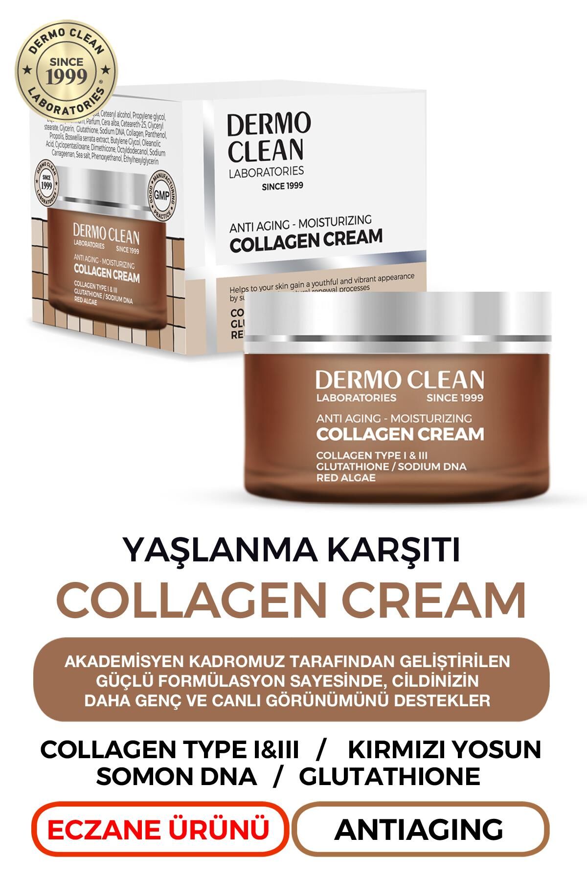 DERMO CLEAN ANTI AGING YAŞLANMA KARŞITI COLLAGEN CREAM 50 ML