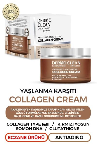 DERMO CLEAN ANTI AGING YAŞLANMA KARŞITI COLLAGEN CREAM 50 ML