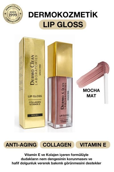 DERMOKOZMETİK LIP GLOSS HAFİF DOLGUNLAŞTIRICI RUJ (MOCHA MAT) 6 ML