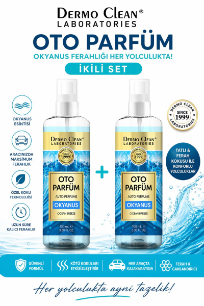 DERMO CLEAN OTO PARFÜM OKYANUS ESİNTİSİ 100 ML - 2'Lİ SET