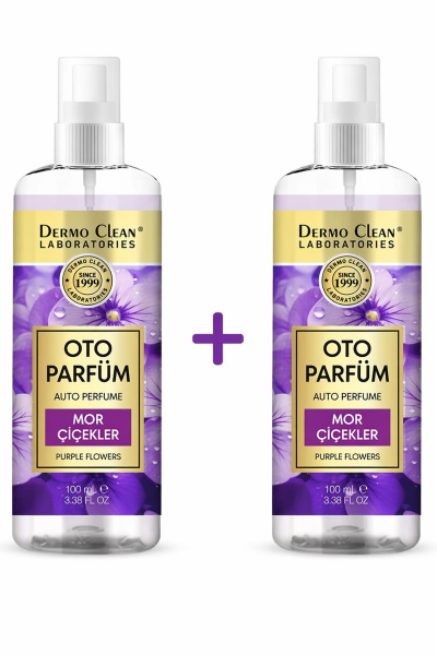DERMO CLEAN ÇİÇEK ÖZLÜ MOR ÇİÇEK KOKULU OTO PARFÜM 100 ML - 2'Lİ SET