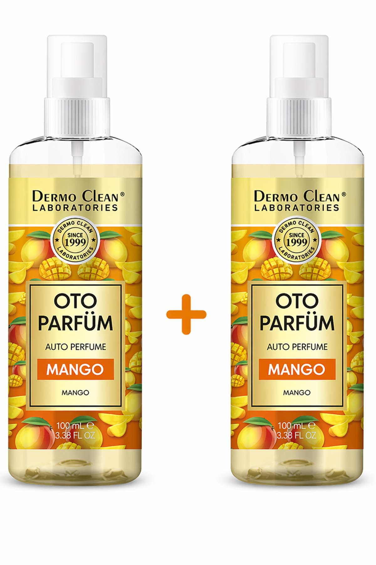 DERMO CLEAN DOĞAL MEYVE ÖZLÜ MANGO KOKULU OTO PARFÜM 100 ML - 2'Lİ SET