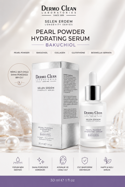 SELEN ERDEM PEARL POWDER HYDRATING BAKUCHIOL YOĞUN NEMLENDİRİCİ CİLT BAKIM SERUMU 30 ML