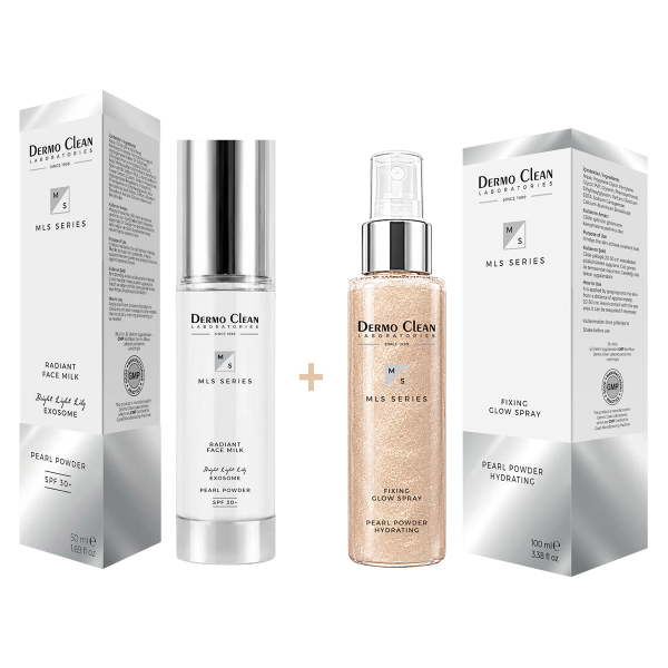 MLS DUO SET (MLS RADIANT FACE MILK SPF 30+ EKSOZOMLU BARİYER DESTEKLEYİCİ YÜZ SÜTÜ 50 ML +  MLS FIXING GLOW SPRAY MAKYAJ SABİTLEME SPREYİ 100 ML)