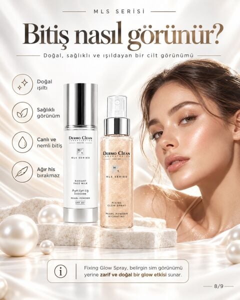 MLS DUO SET (MLS RADIANT FACE MILK SPF 30+ EKSOZOMLU BARİYER DESTEKLEYİCİ YÜZ SÜTÜ 50 ML +  MLS FIXING GLOW SPRAY MAKYAJ SABİTLEME SPREYİ 100 ML)