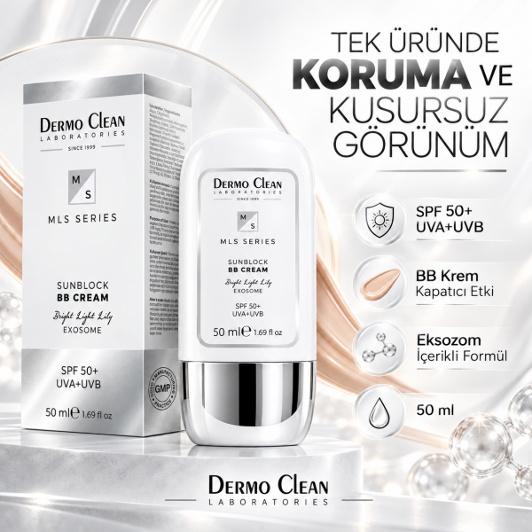 BB KREM KAPATICI ÖZELLİKLİ SPF 50+ MLS EKSOZOM İÇEREN GÜNEŞ KORUYUCU 50 ML